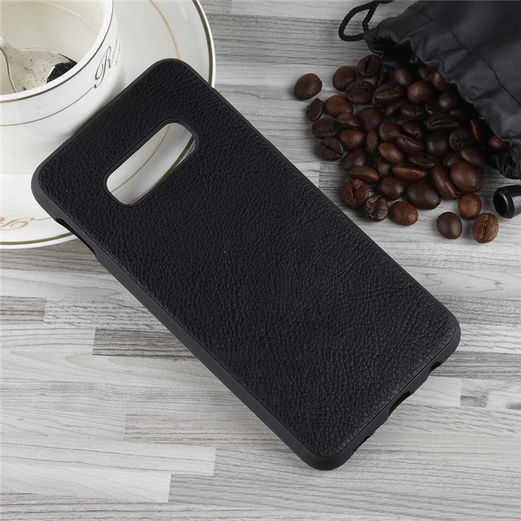 For Samsung Galaxy S10 Lite PU Leather Coated TPU Mobile Phone Case - Black-7