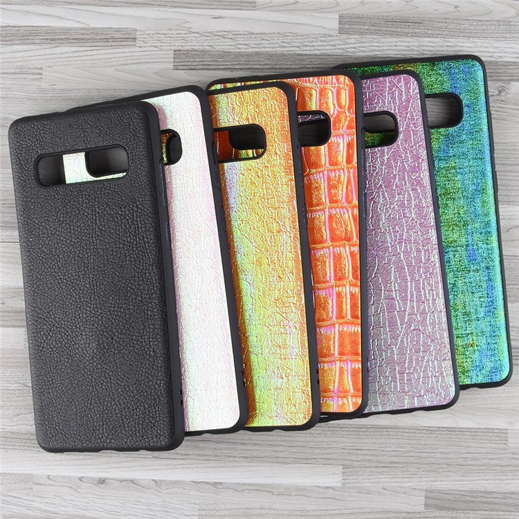 PU Leather Coated TPU Soft Case for Samsung Galaxy S10 - Black-8