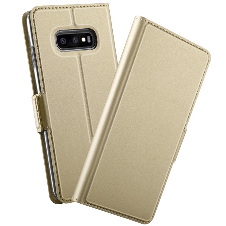 

Magnetic Adsorption Leather Flip Stand Cover with Card Holder for Samsung Galaxy S10 Plus - Gold, Galaxy S10 Plus