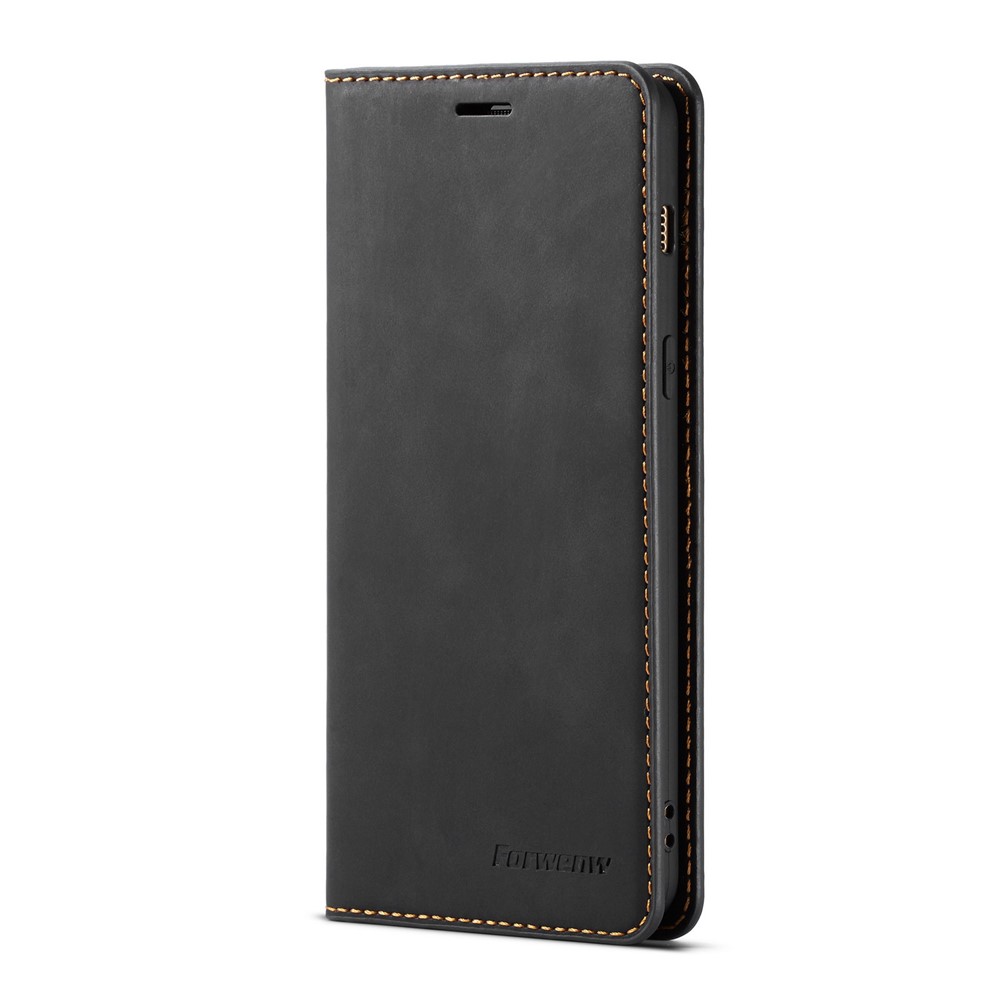 Forwenw Série De Fantasia Silky Touch Wallet Case Para Samsung Galaxy A8 (2018) - Preto