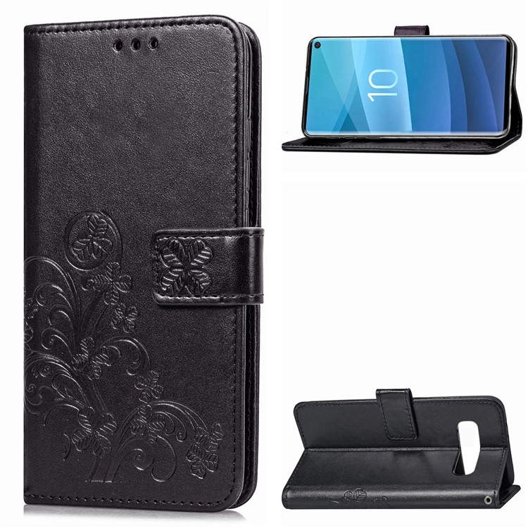 

Imprint Lucky Clover Magnetic PU Leather Stand Case for Samsung Galaxy S10e - Black, Galaxy S10e