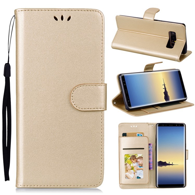 

Wallet Leather Stand Shell for Samsung Galaxy S10e - Gold, Galaxy S10e
