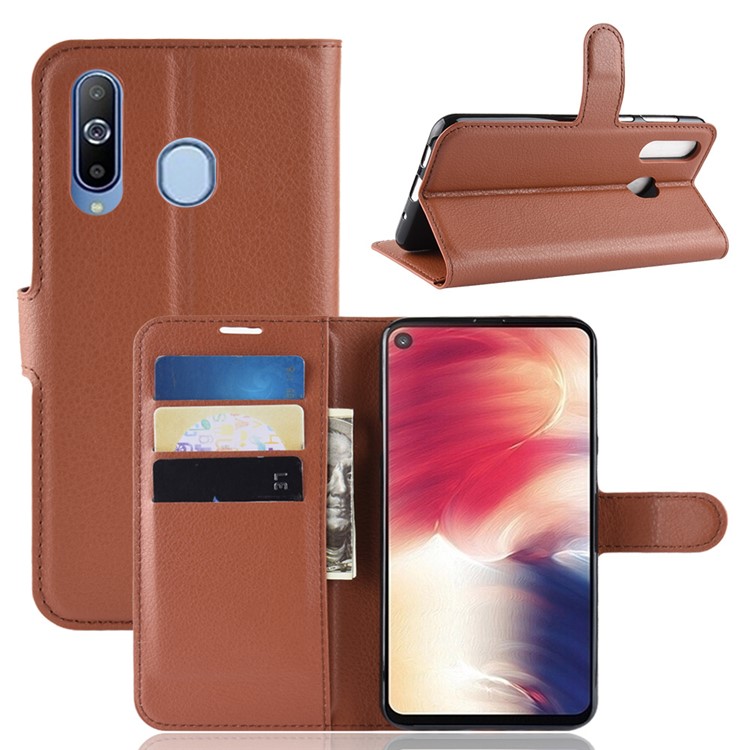 Кожаный чехол-подставка из кожи личи для samsung galaxy
