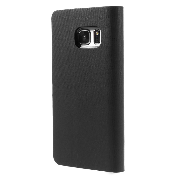 Two-color Leather Card Holder Case for Samsung Galaxy S7 G930 - Black-2