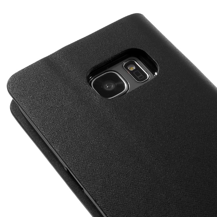 Two-color Leather Card Holder Case for Samsung Galaxy S7 G930 - Black-8