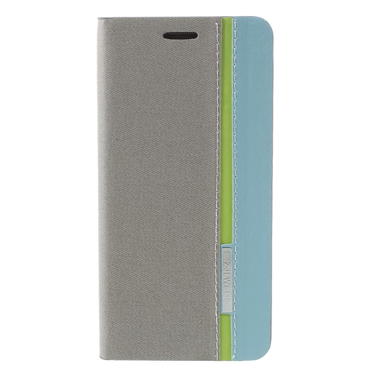 Zwei-Farben-Leder Kartenhalter Abdeckung Für Samsung Galaxy S7 G930 - Grau-3