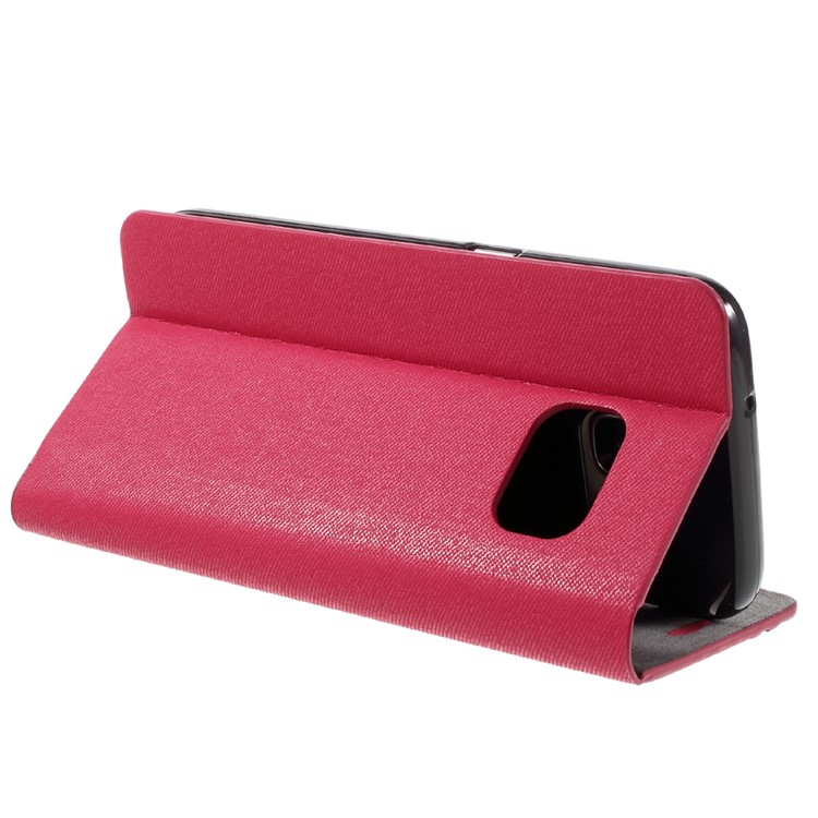 Zwei-Farben-Leder-Standplatz Für Samsung Galaxy S7 G930 - Rot-5