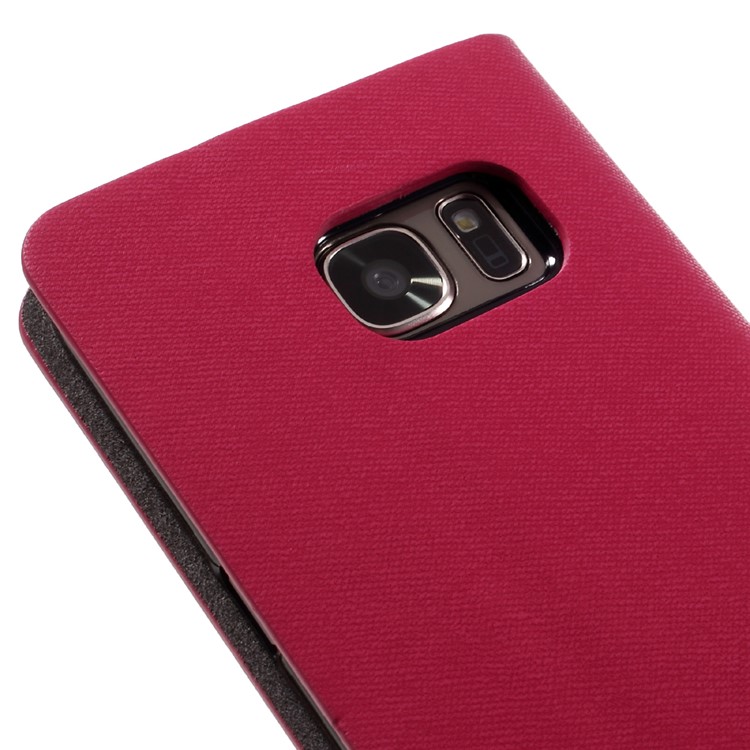 Zwei-Farben-Leder-Standplatz Für Samsung Galaxy S7 G930 - Rot-9