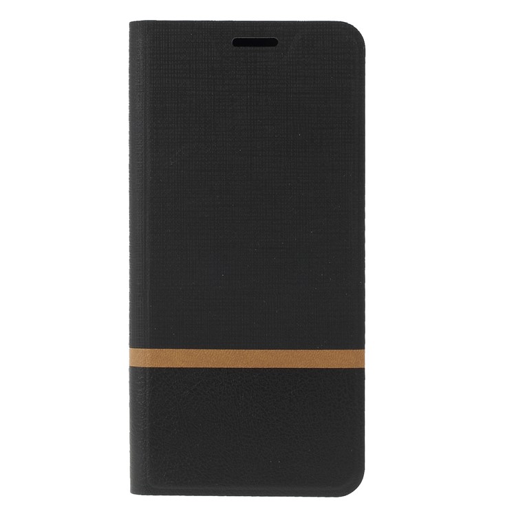 Contrast Color Cross Texture Leather Card Holder Case for Samsung Galaxy S10 Plus - Black-3