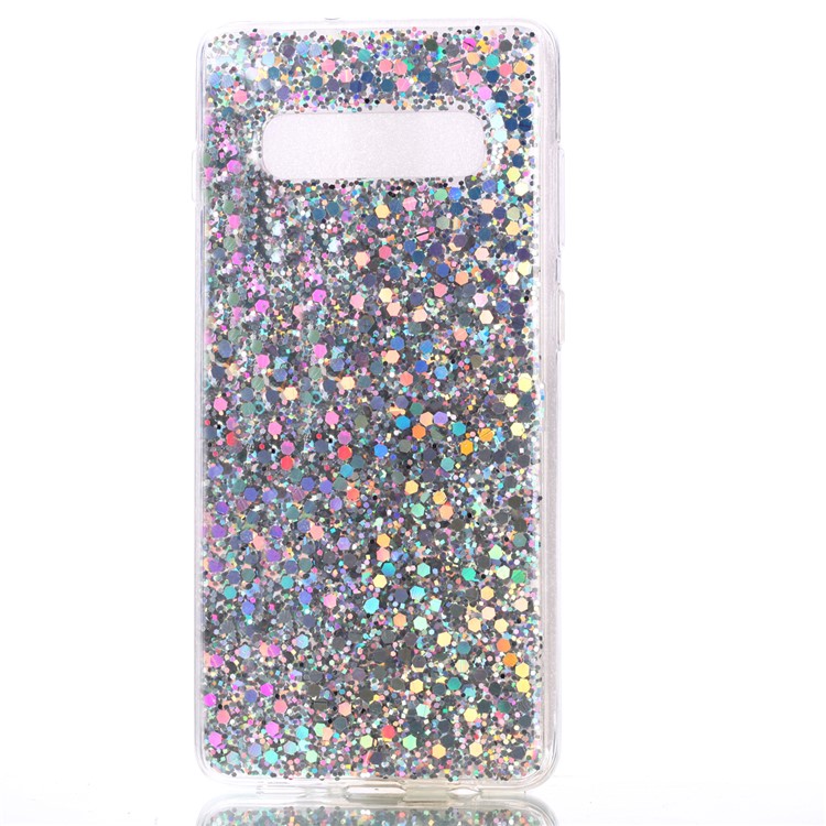 Color Changing Sequins Acrylic TPU Case for Samsung Galaxy S10 Plus - Silver-2