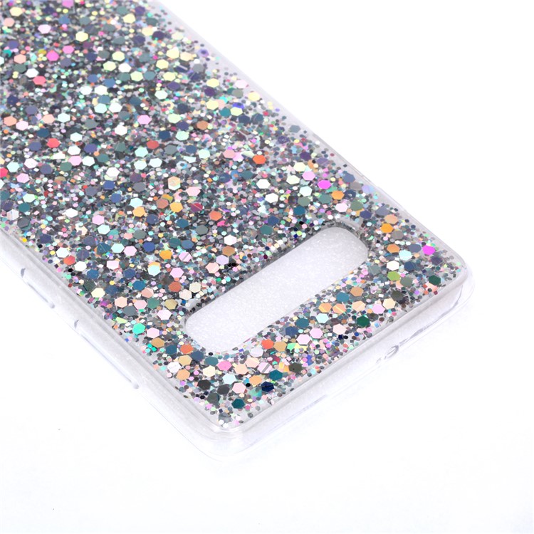 Color Changing Sequins Acrylic TPU Case for Samsung Galaxy S10 Plus - Silver-4