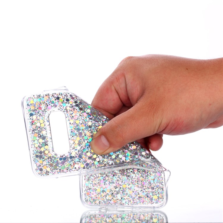 Color Changing Sequins Acrylic TPU Case for Samsung Galaxy S10 Lite - Silver-5