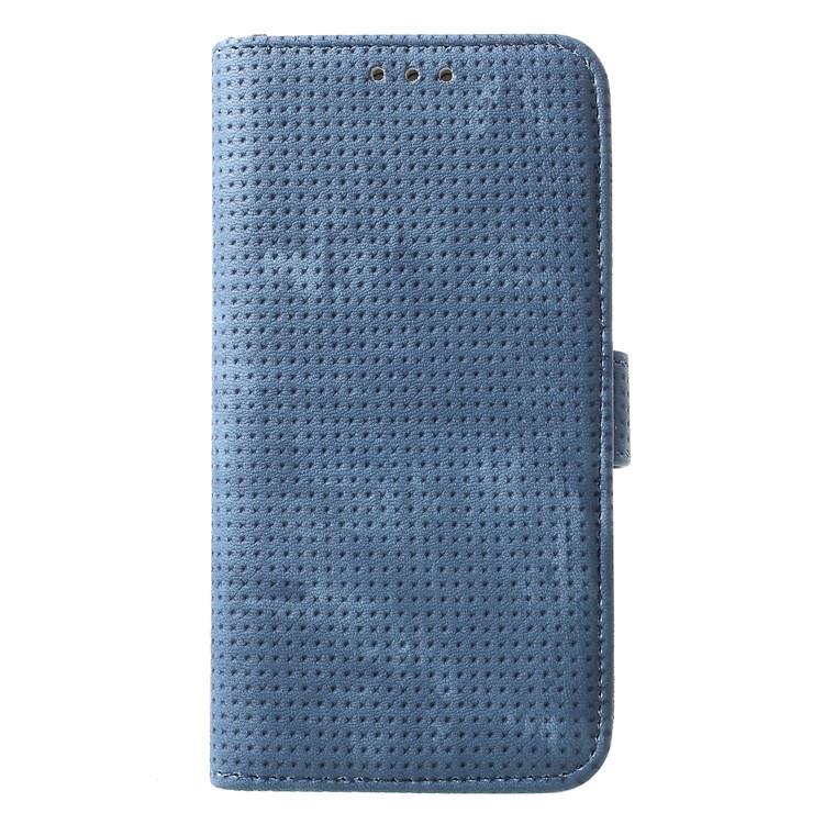 

Mesh Pattern Retro Leather Wallet Stand Shell for Samsung Galaxy S10e - Blue, Galaxy S10e