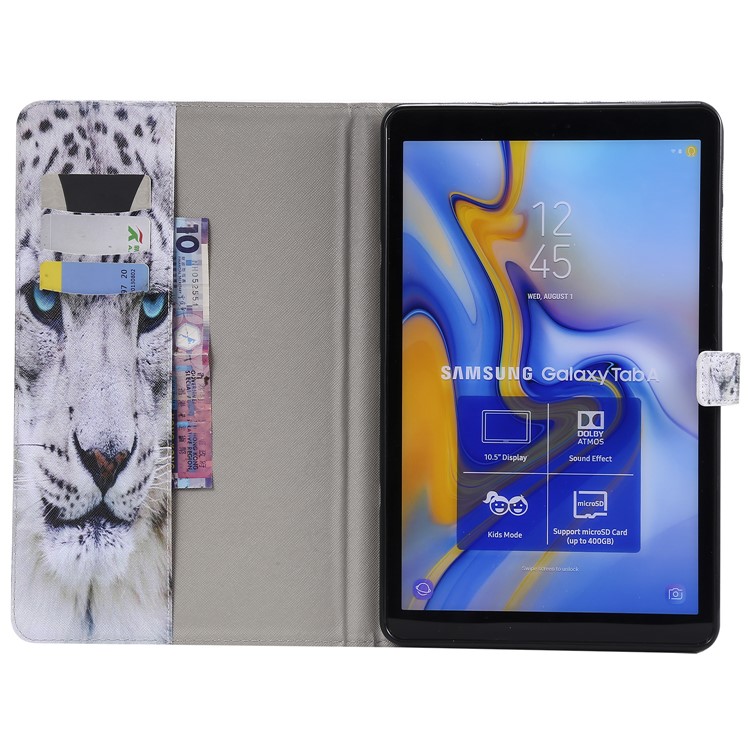 Patterned Leather Protective Case for Samsung Galaxy Tab A 10.5 (2018) T590 T595 - Leopard-3