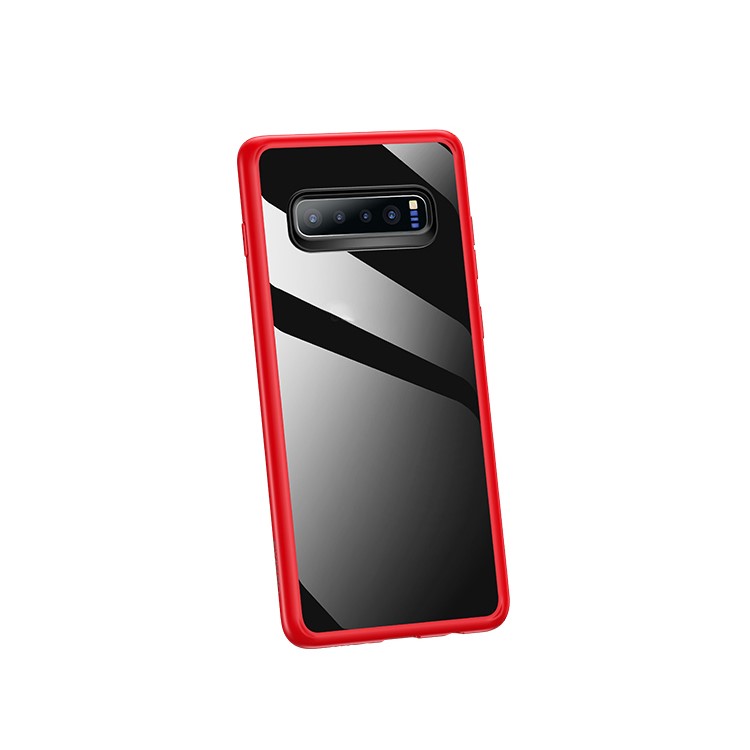 Cáscara Móvil USAMS Mant Series Clear PC + TPU Edge Para Samsung Galaxy S10 Plus - Rojo-2