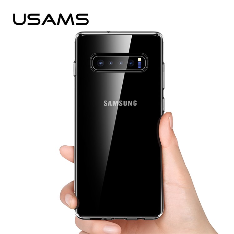 USAMS Primary Color Series Clear TPU Mobile Phone Shell for Samsung Galaxy S10 Plus-2