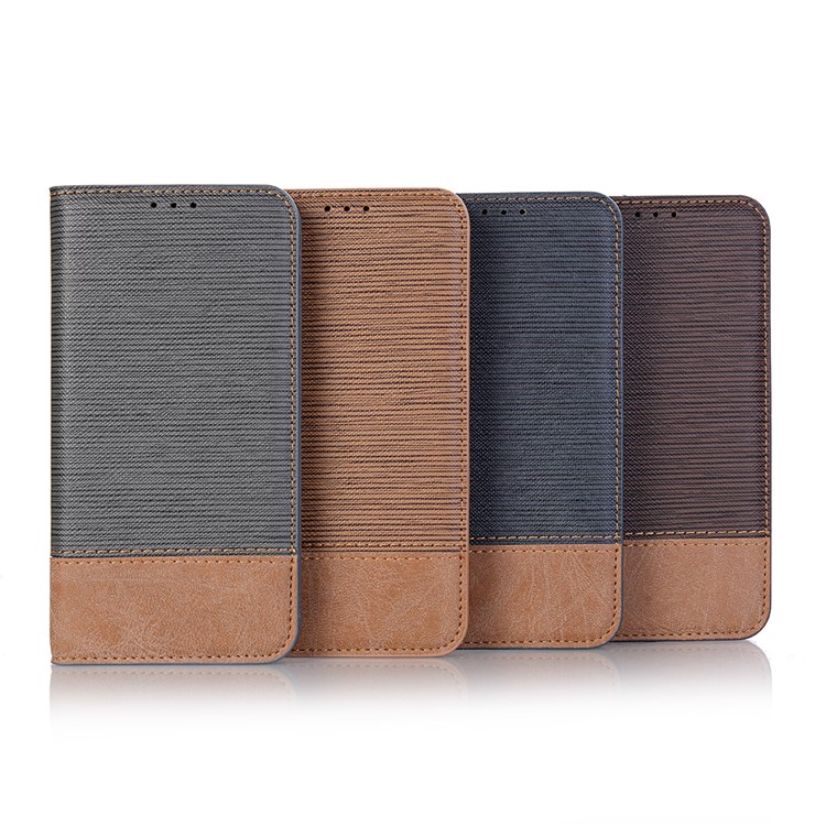 Bi-color Toothpick Texture Leather Wallet Case for Samsung Galaxy S10 Lite - Coffee-10