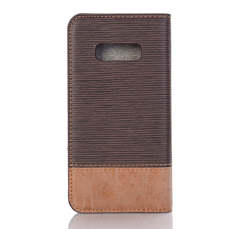 Bi-color Toothpick Texture Leather Wallet Case for Samsung Galaxy S10 Lite - Coffee-2