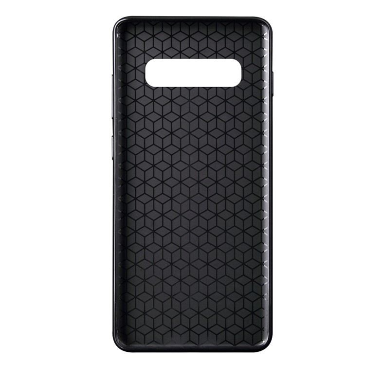 Carbon Fiber Texture Soft TPU Protection Case for Samsung Galaxy S10 Plus - Black-3