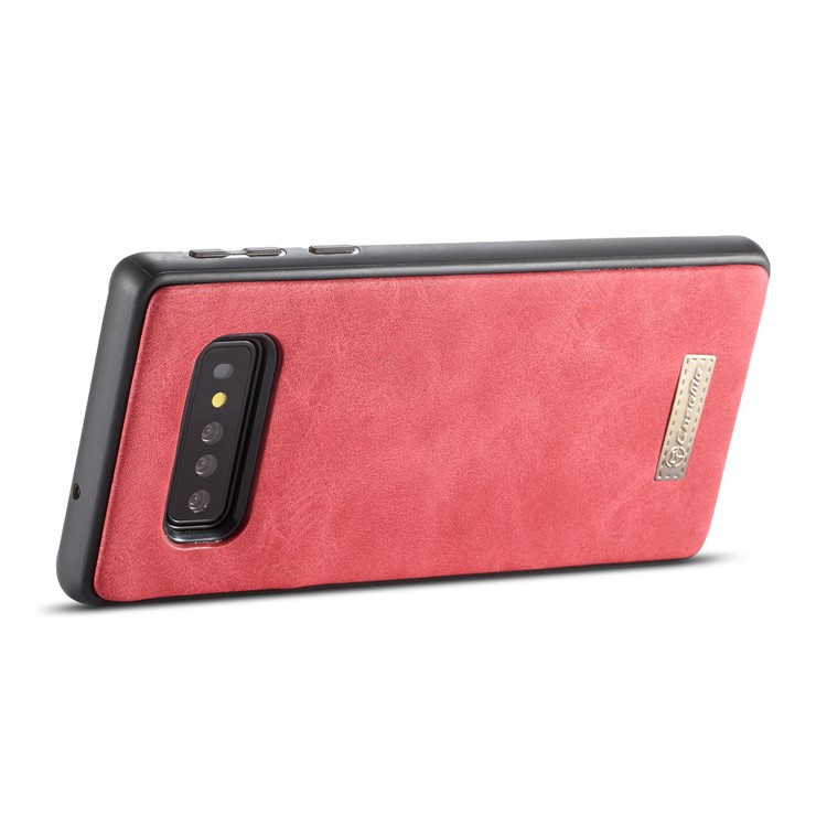 CASEME Detachable 2-in-1 Split Leather Wallet Case for Samsung Galaxy S10 - Red-23