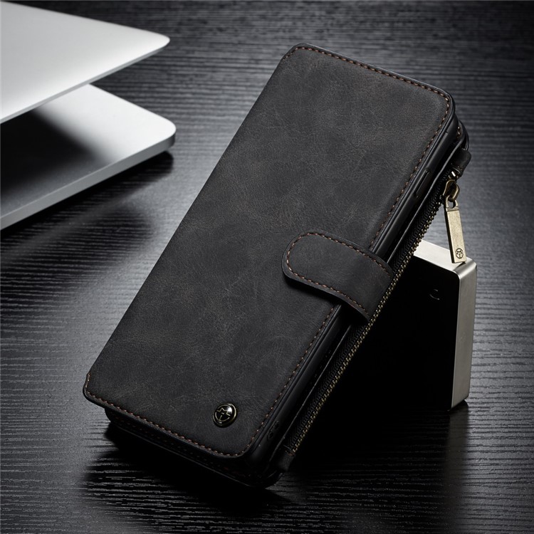 Capa De Couro Split 2 Em 1 Destacável CASEME Com Vários Slots De Cartão Para A Samsung Galaxy S10 - Preto-26