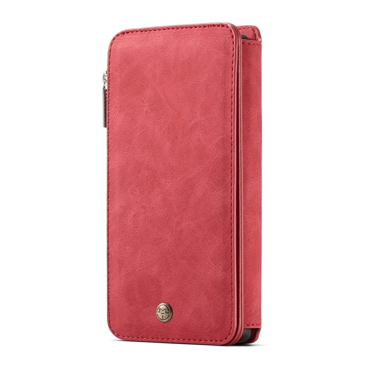 CASEME Split Leather Wallet Cover + Detachable Hybrid Back Case for Samsung Galaxy S10 Lite - Red-18