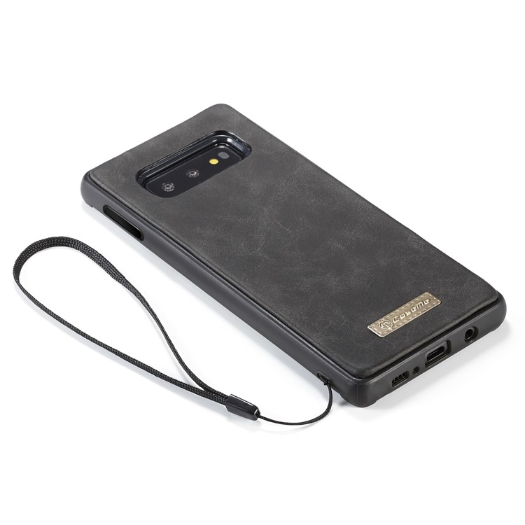 CASEME Divisão Carteira De Couro Capa + Escudo Híbrido Destacável Para Samsung Galaxy S10 Lite - Preto-14