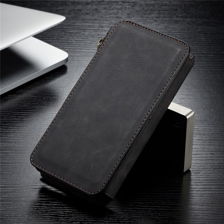 CASEME Divisão Carteira De Couro Capa + Escudo Híbrido Destacável Para Samsung Galaxy S10 Lite - Preto-27