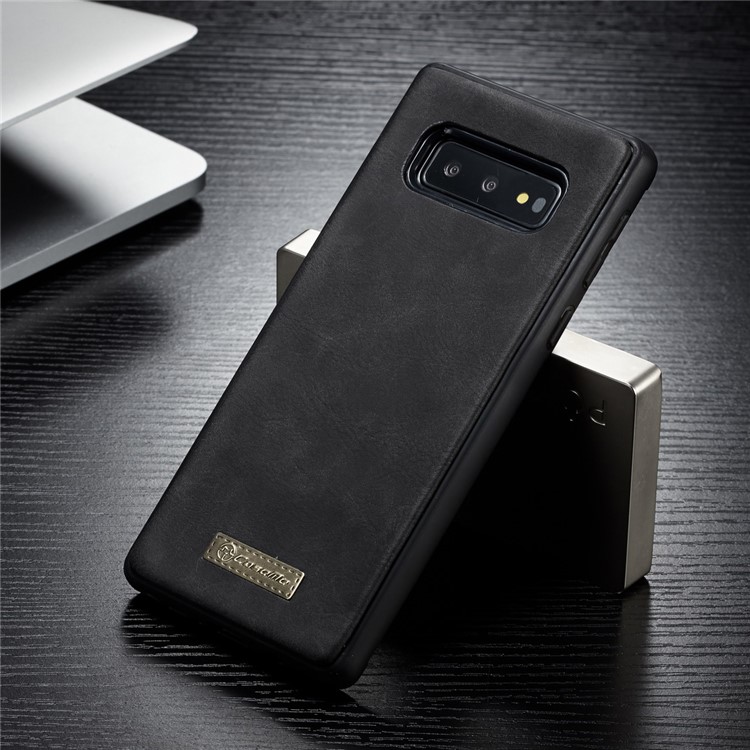 CASEME Divisão Carteira De Couro Capa + Escudo Híbrido Destacável Para Samsung Galaxy S10 Lite - Preto-28