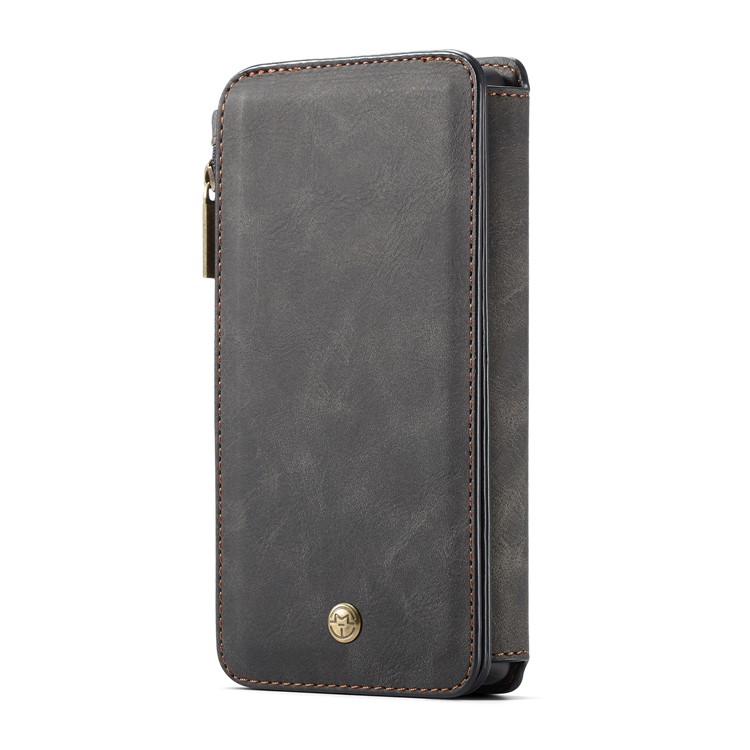 CASEME Divisão Carteira De Couro Capa + Escudo Híbrido Destacável Para Samsung Galaxy S10 Lite - Preto-4