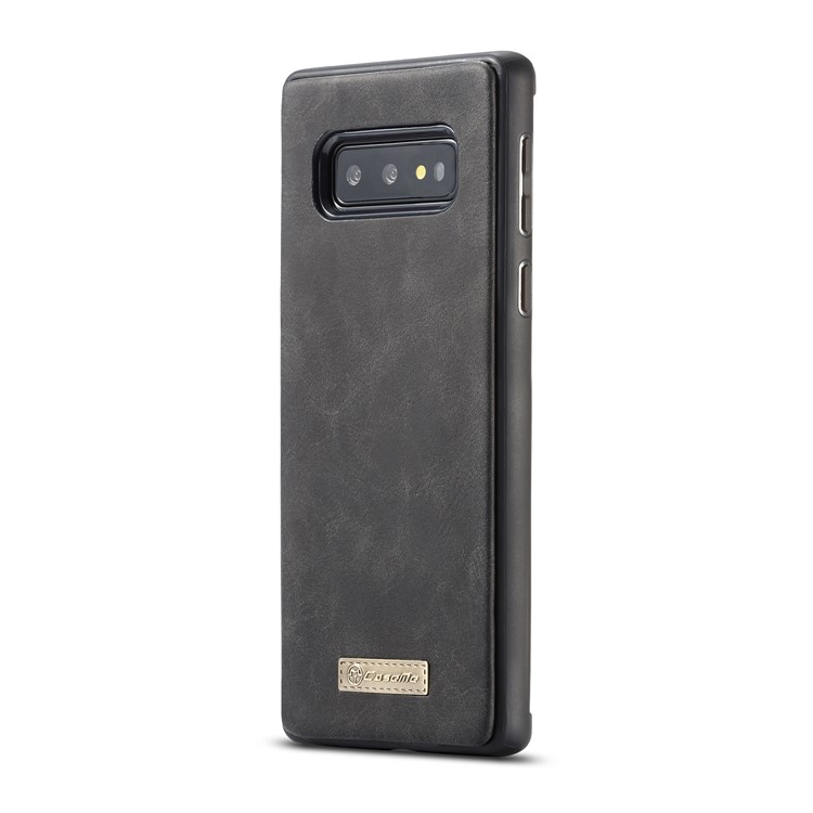 CASEME Divisão Carteira De Couro Capa + Escudo Híbrido Destacável Para Samsung Galaxy S10 Lite - Preto-5