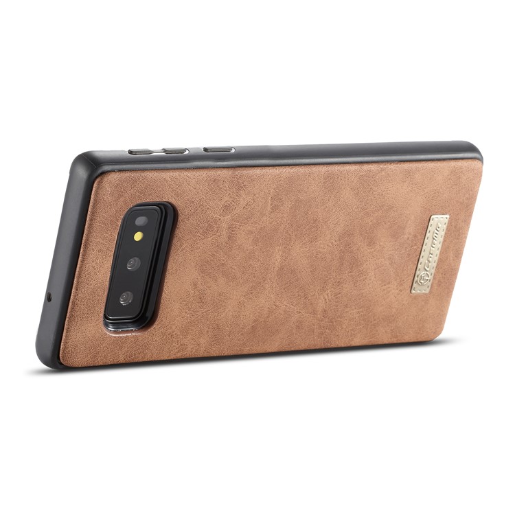 CASEME 007 Series Split Leather Wallet Case + Detachable Hybrid Cover for Samsung Galaxy S10e - Brown-14
