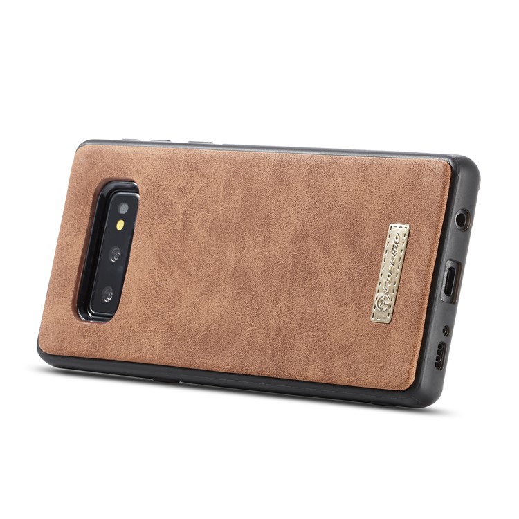 CASEME 007 Series Split Leather Wallet Case + Detachable Hybrid Cover for Samsung Galaxy S10e - Brown-15