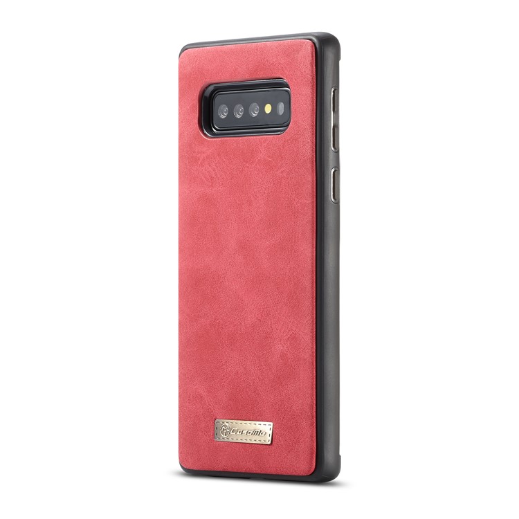 CASEME Съемный Кожаный Чехол 2-в-1 С Кошельком Для Samsung Galaxy S10 Plus - Красный-10