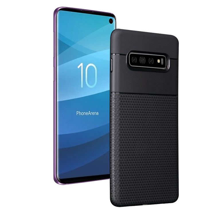 Triangle Pattern TPU Case for Samsung Galaxy S10 - Black-1