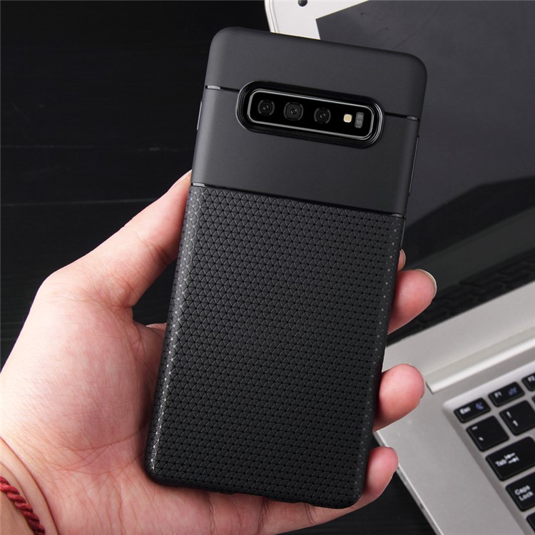 Triangle Pattern TPU Case for Samsung Galaxy S10 - Black-7