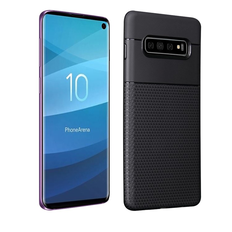 Triangle Pattern TPU Case for Samsung Galaxy S10 - Black-9