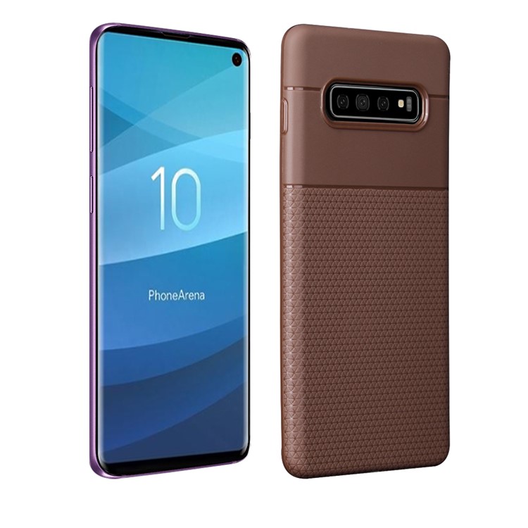 

Треугольник Шаблон ТПУ Чехол Для Samsung Galaxy S10 - Коричневый, Galaxy S10