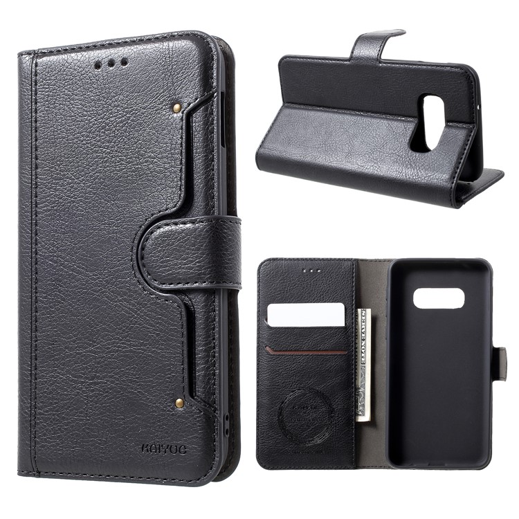 

KAIYUE Premium PU Leather Wallet Case with Stand for Samsung Galaxy S10e - Black, Galaxy S10e