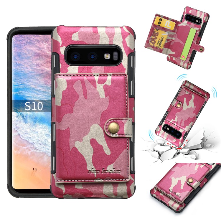 

Чехол Для SHOUHUSHEN Задняя Крышка Для Samsung Galaxy S10 С Камуфляжным Покрытием ПК ТПУ Чехол - Роза, Galaxy S10
