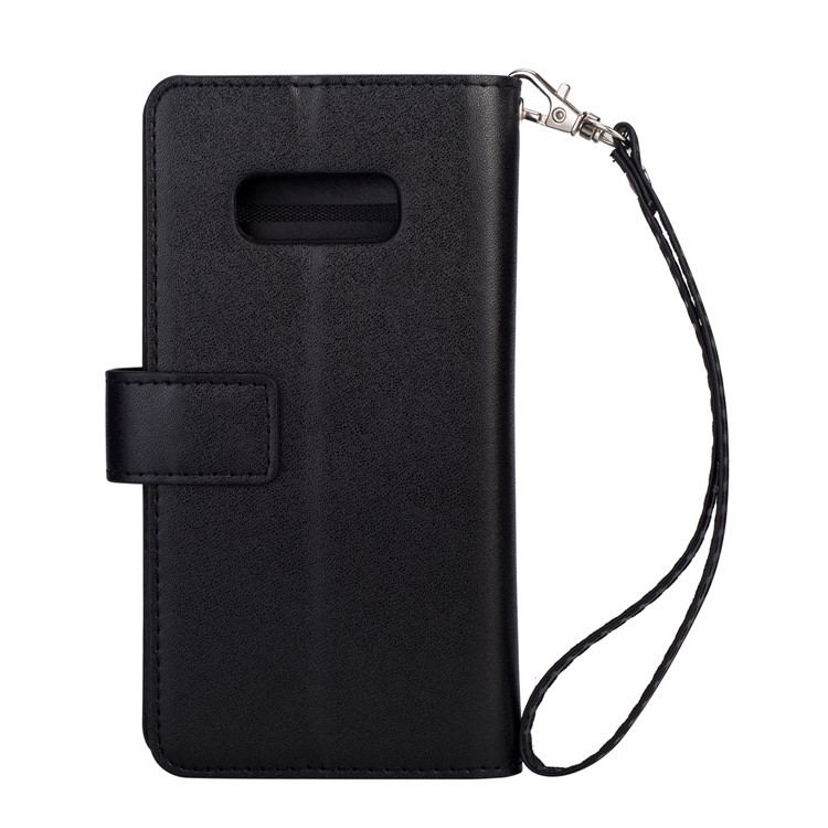 Multi-slot Wallet Zippered Leather Protector Casing for Samsung Galaxy S10 Lite - Black-3