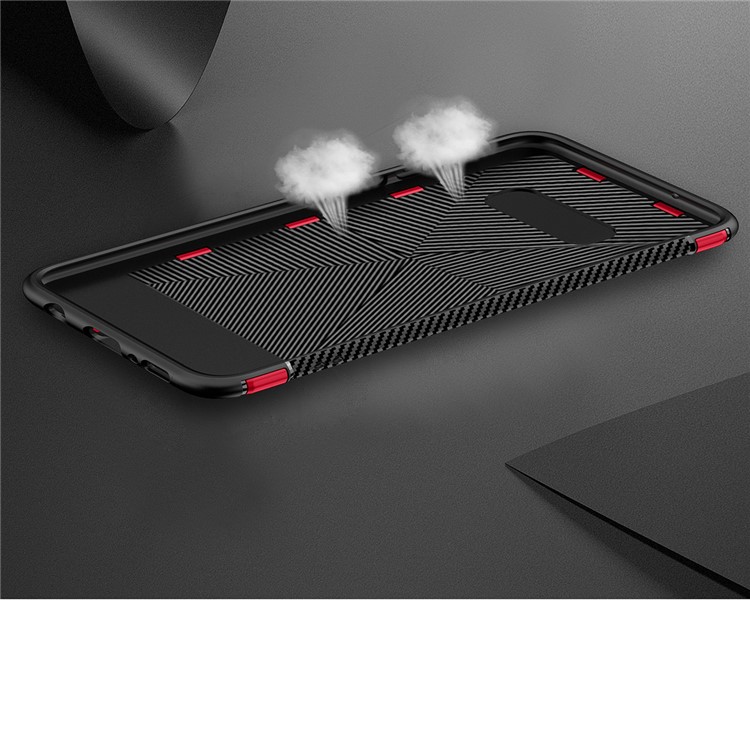 Ring Holder TPU PC Armor Case for Samsung Galaxy S10e - Red-12