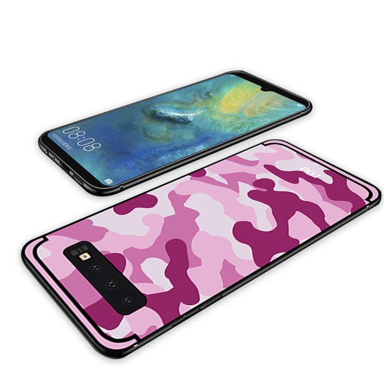 NXE Camouflage Pattern TPU Cover for Samsung Galaxy S10 - Rose-3