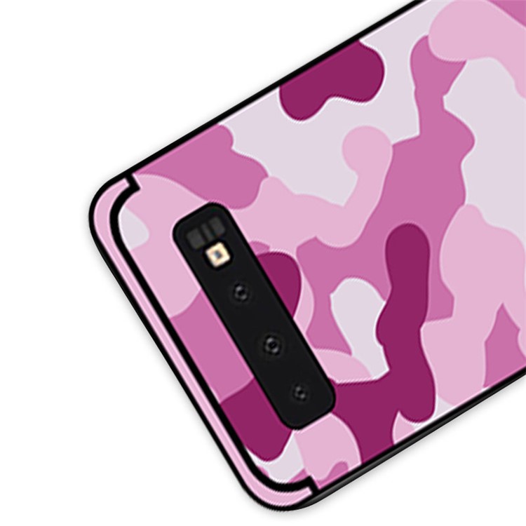 NXE Camouflage Pattern TPU Cover for Samsung Galaxy S10 - Rose-4