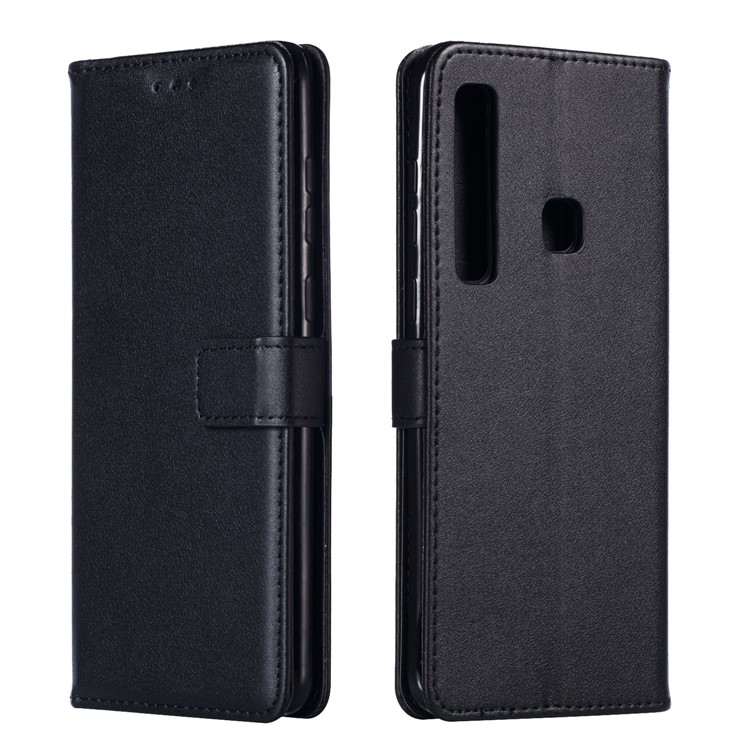 Wallet Stand Leather Case with Strap for Samsung Galaxy A9 (2018) / A9 Star Pro / A9s - Black-2