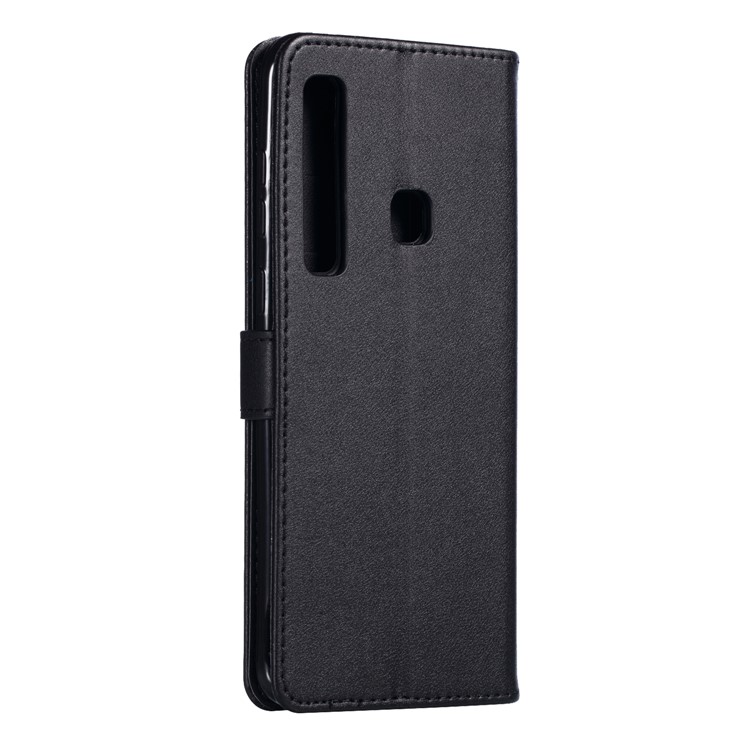 Wallet Stand Leather Case with Strap for Samsung Galaxy A9 (2018) / A9 Star Pro / A9s - Black-6