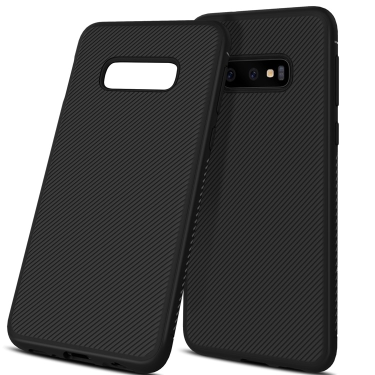 Jazz Series Twill Texture TPU Back Case for Samsung Galaxy S10 Lite - Black-3