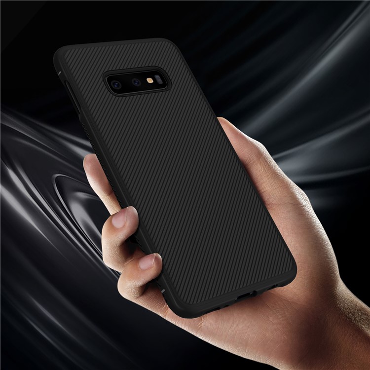 Jazz Series Twill Texture TPU Back Case for Samsung Galaxy S10 Lite - Black-7