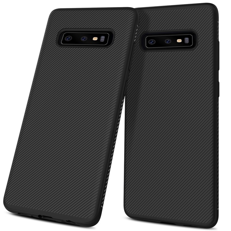 Jazz Series Twill Texture TPU Back Mobile Cover for Samsung Galaxy S10 - Black-3