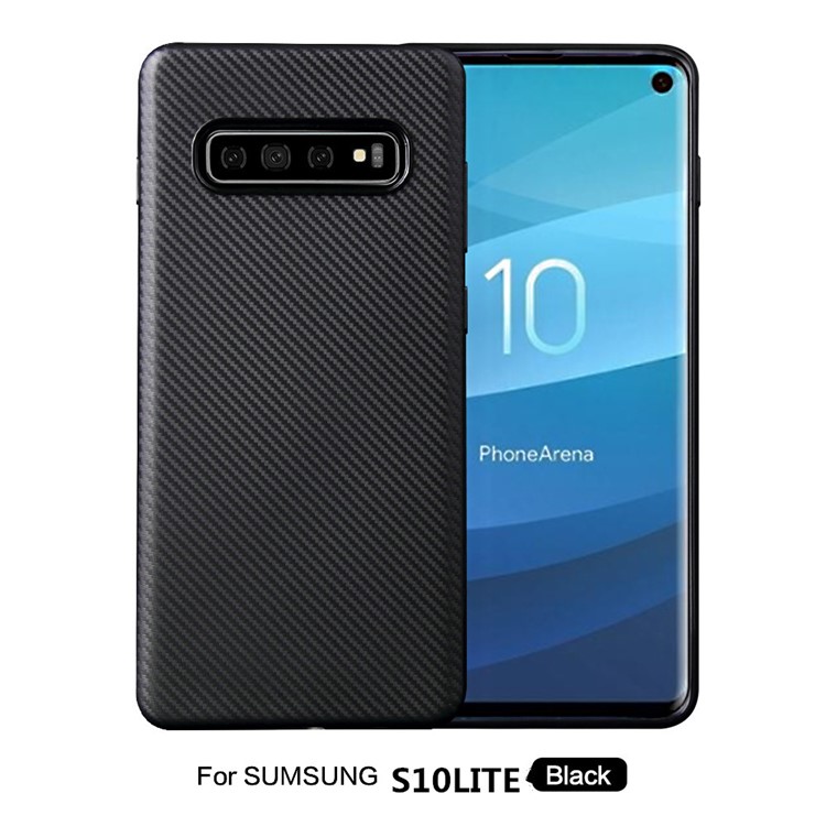 Carbon Fiber Texture Soft TPU Case for Samsung Galaxy S10 Lite - Black-3